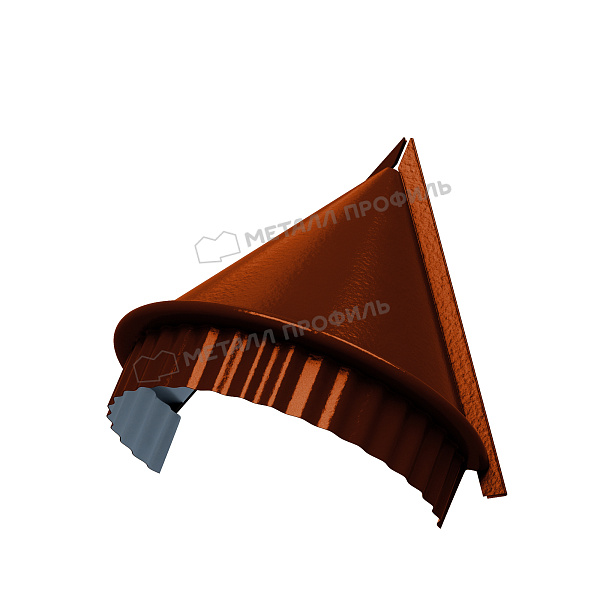 Заглушка конька круглого конусная (AGNETA-03-Copper\Copper-0.5) ― заказать недорого в Компании Металл Профиль.
